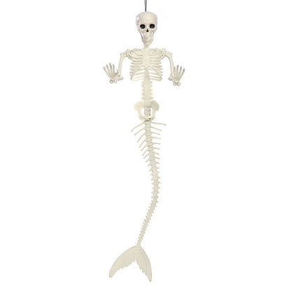 Cintre de squelette de poisson en forme de crâne d'Halloween, accessoires de chambre de simulation de posture fixe