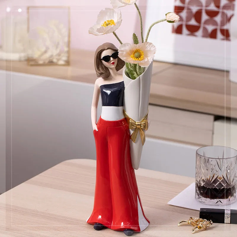 Modern Fashion Girl Table Decoration