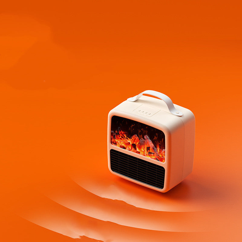 Flamme de simulation 3D de ventilateur d'air chaud à chaleur rapide de bureau