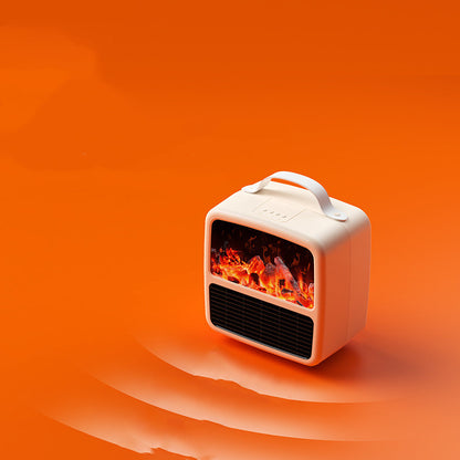 Flamme de simulation 3D de ventilateur d'air chaud à chaleur rapide de bureau