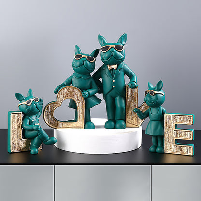 Home Dog Shape Porch TV Cabinet Decoration Ornaments