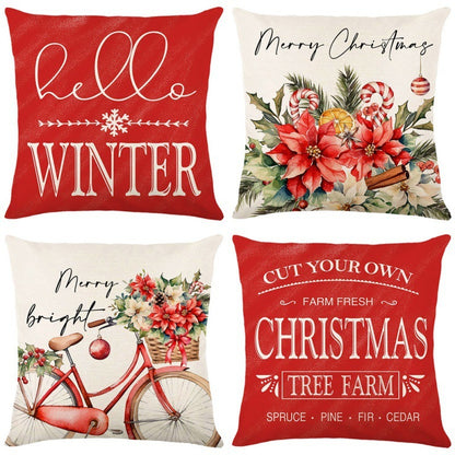 Home Christmas Decorative Printed Pillowcase