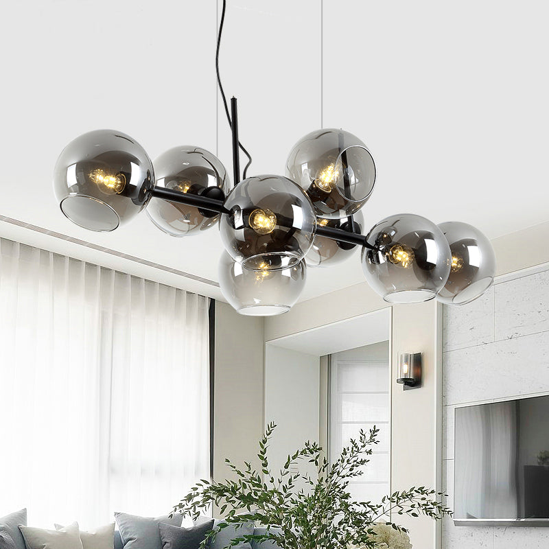 Modern And Minimalist Nordic Glass Chandeliers In The Living Room