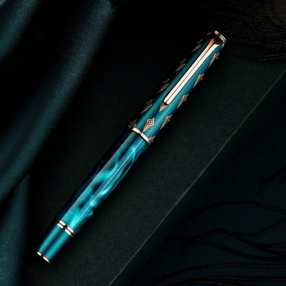 High End Business Acrylic Peacock Green Pen