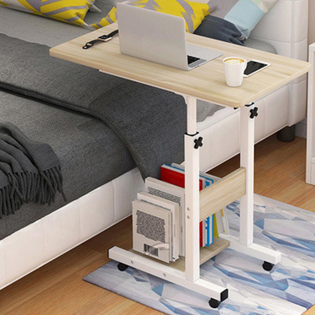 Removable Simple Small Table With Shelf Beside The Bed