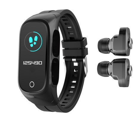 Pas de musique chinoise N8 casque Bluetooth Smartwatch jouant Bracelet de sport