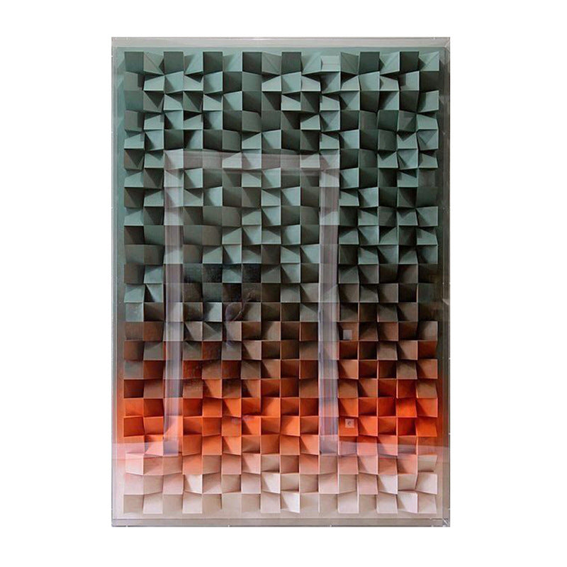 Decorative Three-dimensional Mosaic Wood Block Canvas Painting