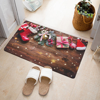 Christmas Floor Mat Bedroom Bathroom Home Absorbent Non-slip