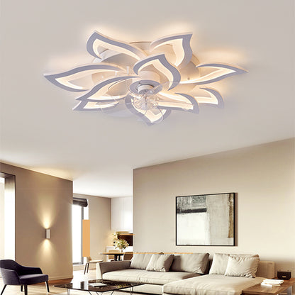 Lumière de salon simple et moderne, nouvelle lumière de ventilateur de plafond de chambre à coucher silencieuse