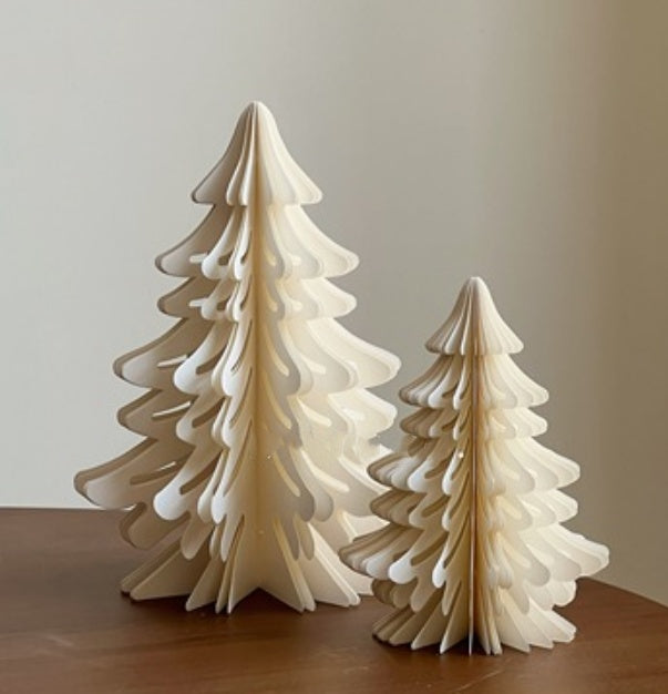 Ornements de décoration pour la maison en forme d'arbre de Noël en origami