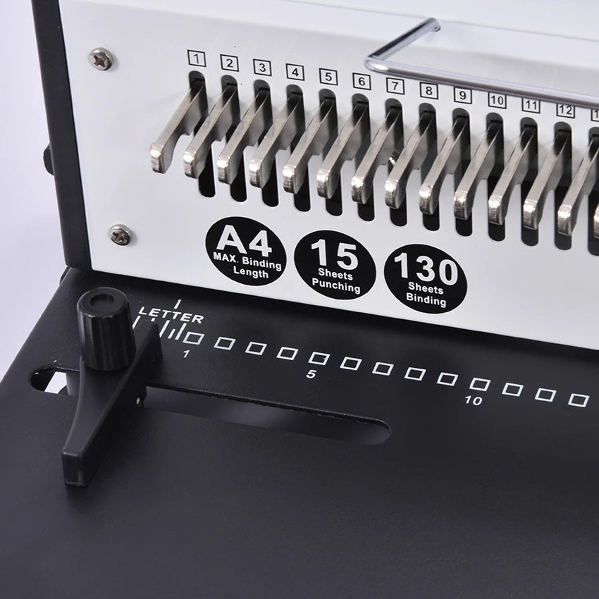 1-34 Hole Adjustable Full Drawing Knife Iron Ring Binding Machine