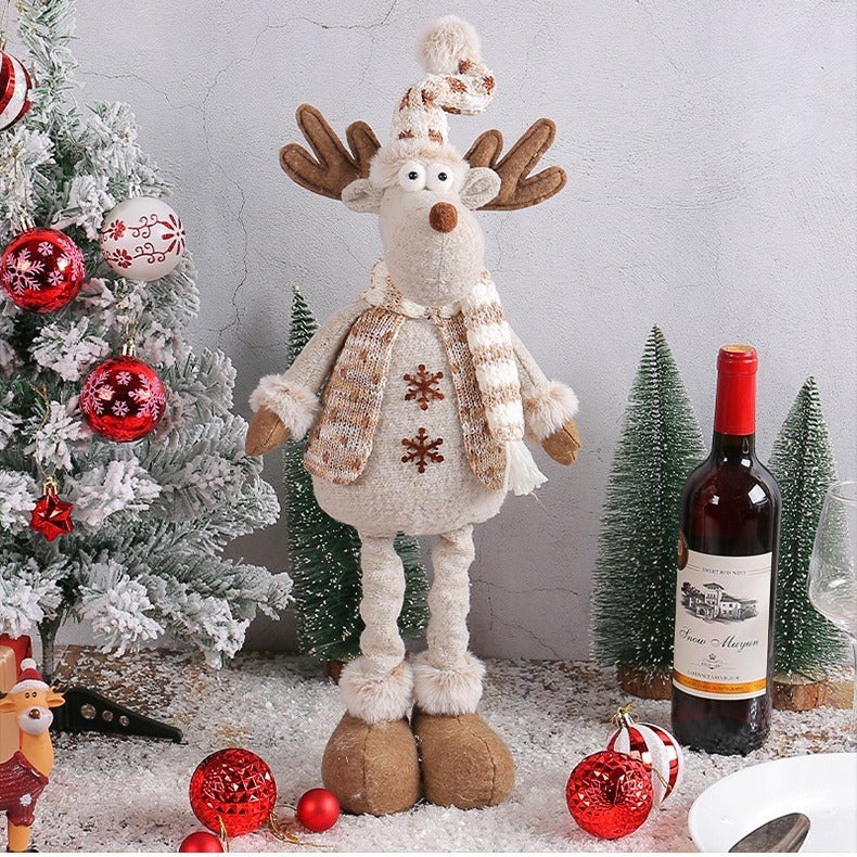 Muñeco de nieve retráctil para decoración de escaparates de Navidad