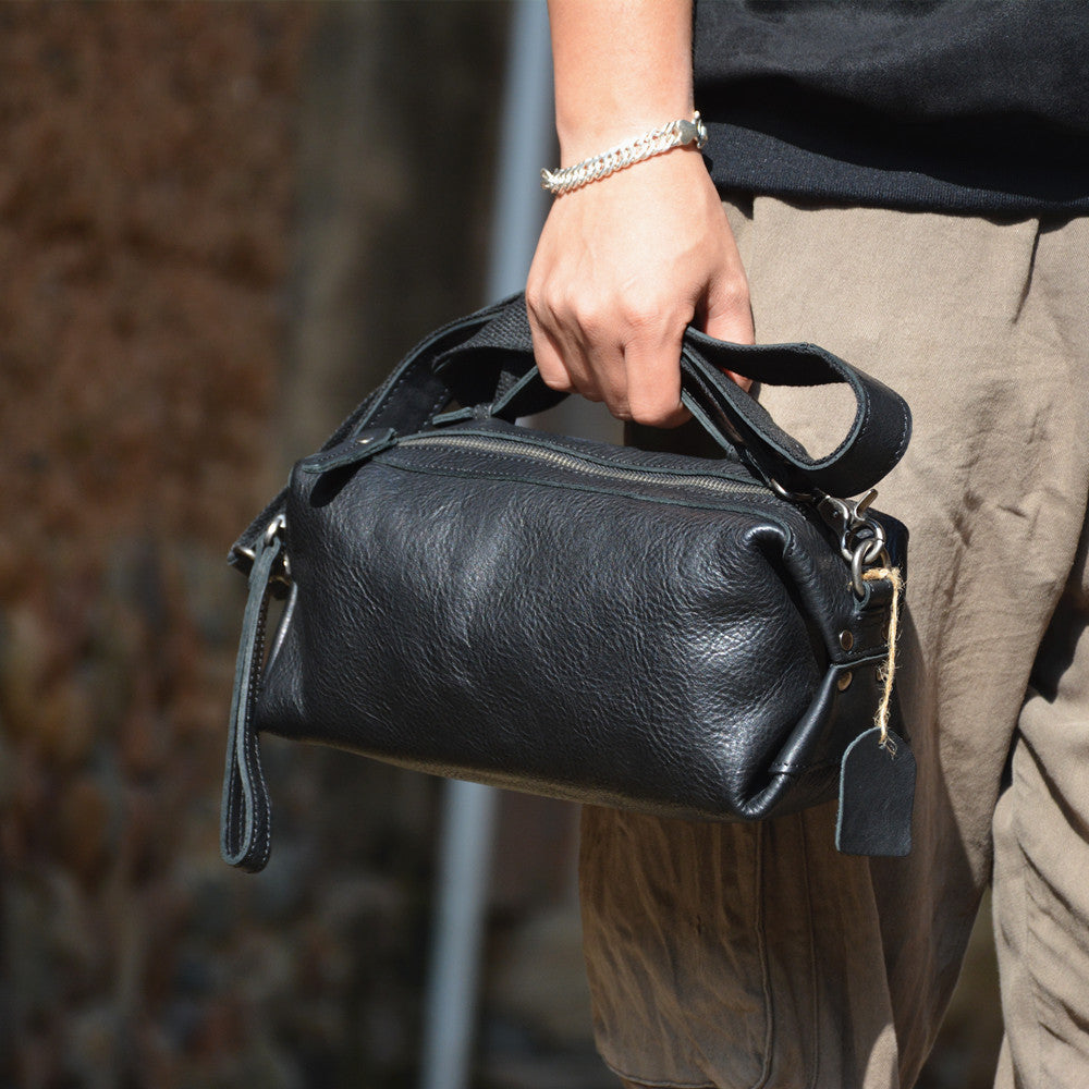 Sac à dos simple en cuir souple pour hommes