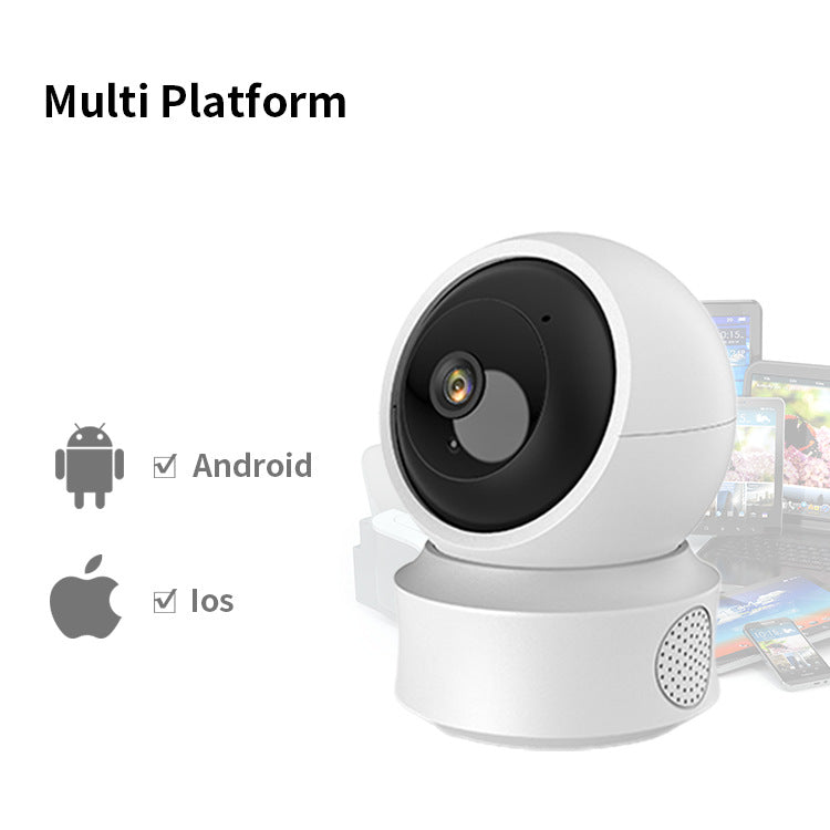 Caméra de Surveillance intelligente Wifi sans fil, double lumière, intérieur HD, 360 degrés, interphone vocal, caméra panoramique