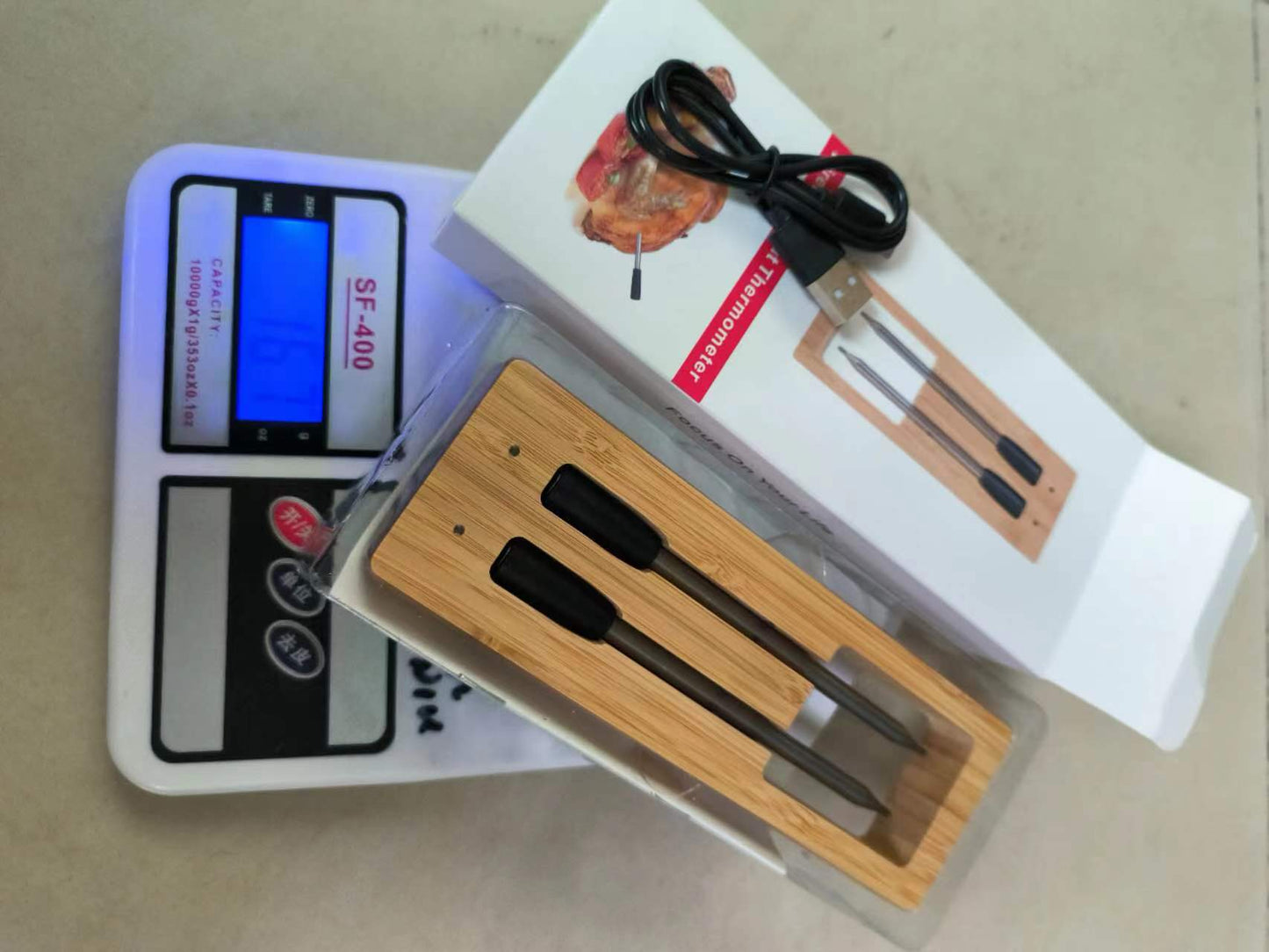 Wireless Bluetooth Barbecue Kitchen Food Thermometer