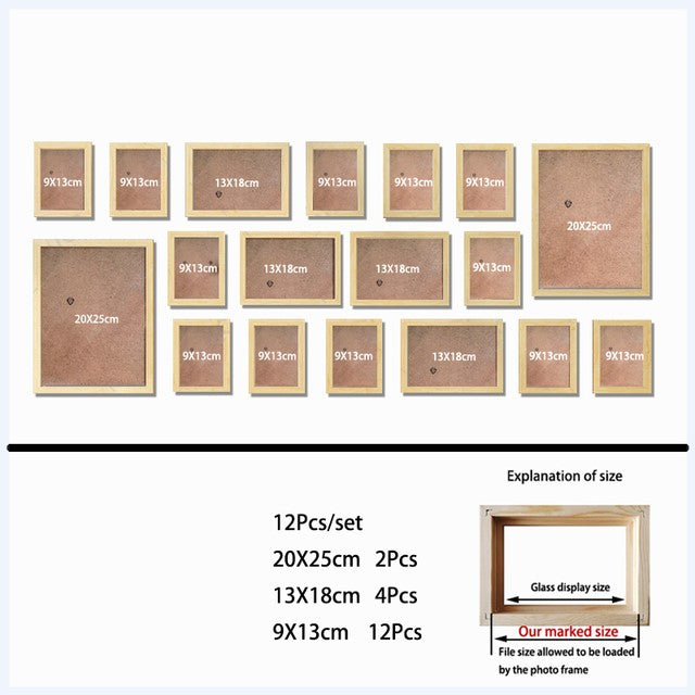 Cadre photo en bois pour la décoration murale de la maison