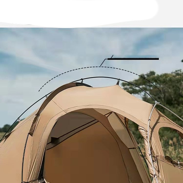 Outdoor Light Riding Tent Portable Camping One Room And One Hall