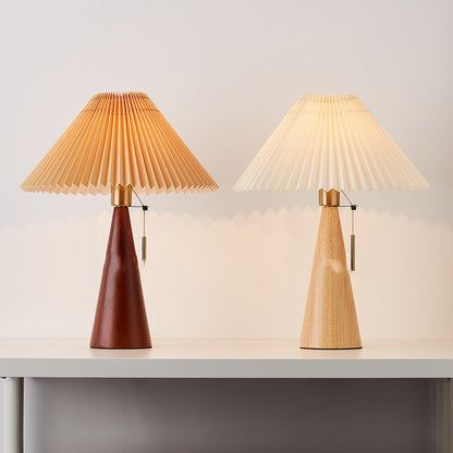 Petite lampe de table en bois massif de ménage minimaliste chinois moderne