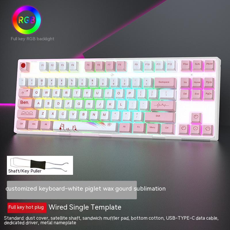 Teclado de pollo para juegos Axis Gaming intercambiable en caliente monomodo con cable