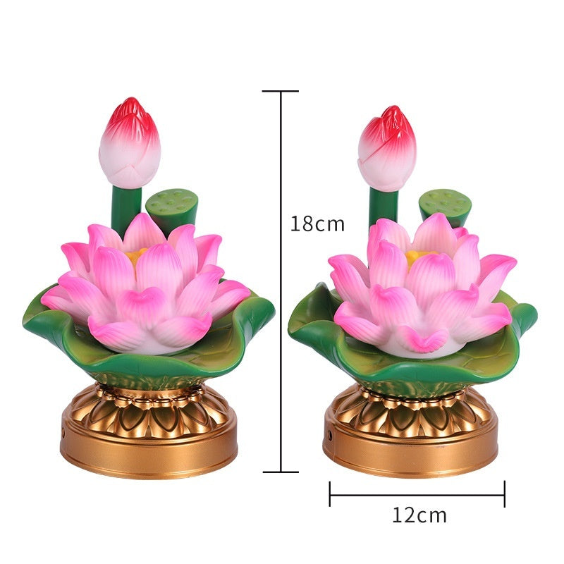 Lampe pilote à double usage à piles rechargeables Lotus colorée