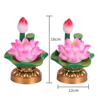 Lampe pilote à double usage à piles rechargeables Lotus colorée