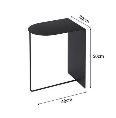 Mesita de noche creativa de lujo con luz lateral para sofá