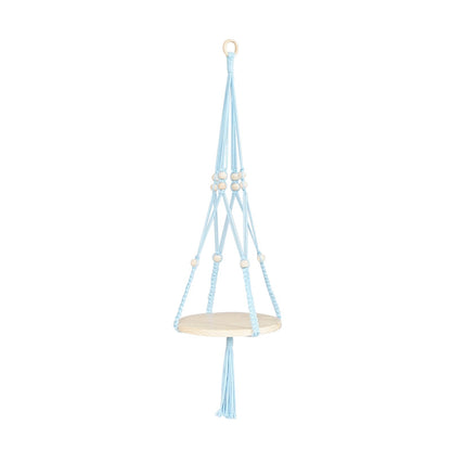 Lanière de tissage de Pot de fleur de Table d'appoint suspendue au vent, balançoire pour la maison