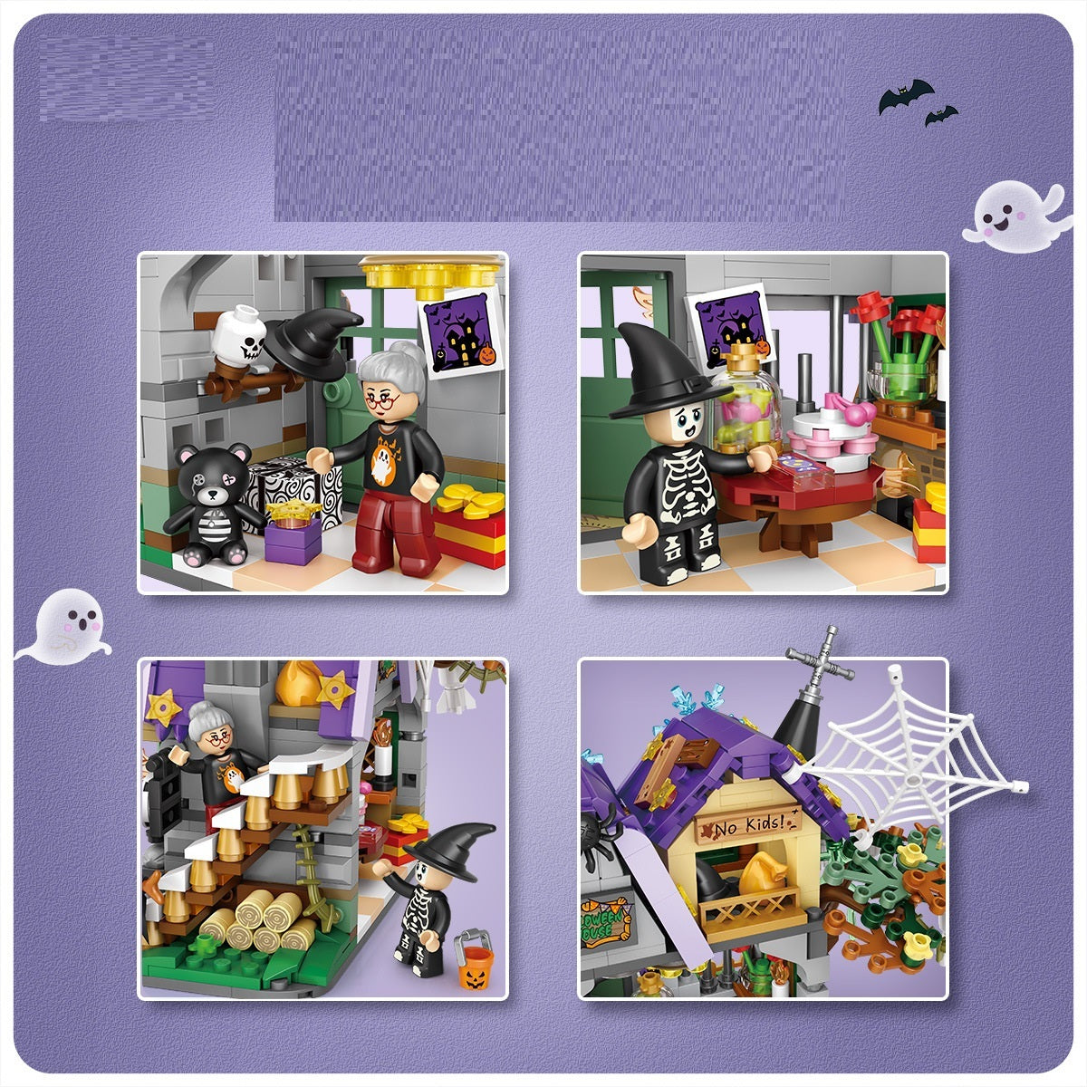 Carruaje Feliz Halloween Decoración Ladrillos Para Niños Juguetes Para Niños Regalo De Halloween