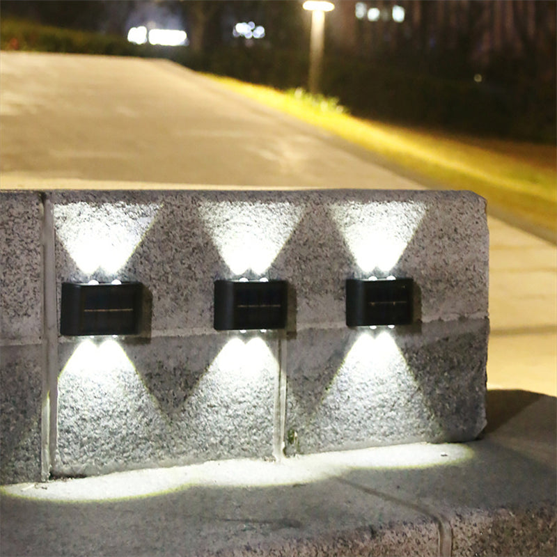 Luz Solar para jardín al aire libre, lámpara de pared de ambiente brillante hacia arriba y hacia abajo, luz decorativa para jardín, paisaje de la calle y patio