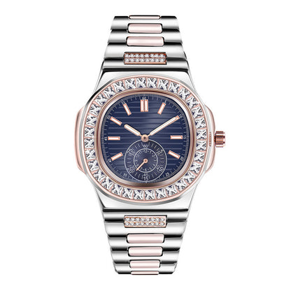 Montres cadeaux en diamant de marque de luxe en alliage de mode pour hommes