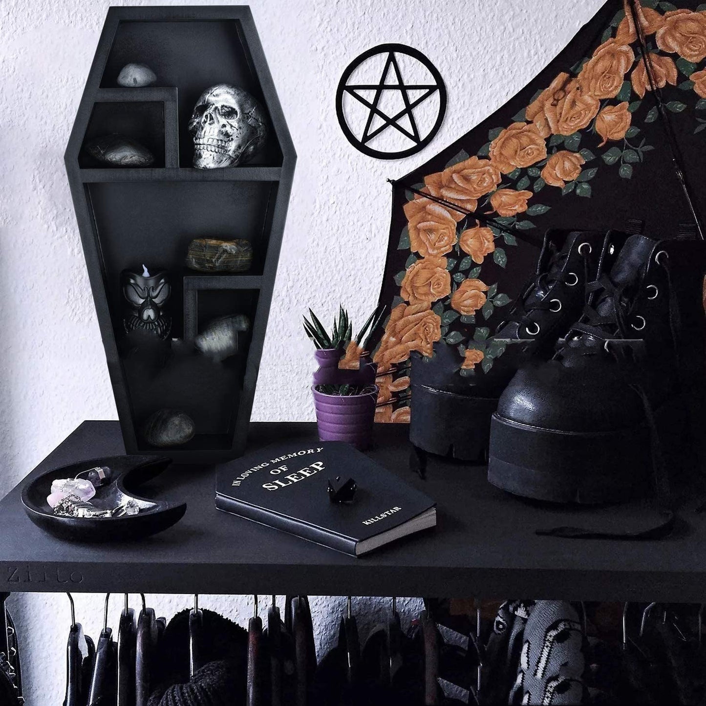 Nuevo estante para ataúdes decorativo gótico de Halloween