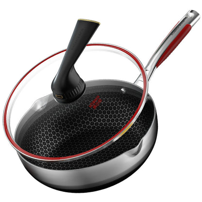 Wok Petty Pot Acero Inoxidable 316L Doble Cara Panal