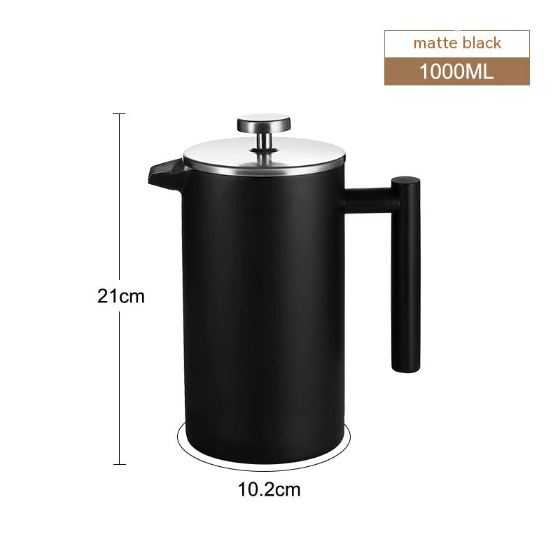 Cafetière à presse française en acier inoxydable