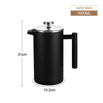 Cafetière à presse française en acier inoxydable