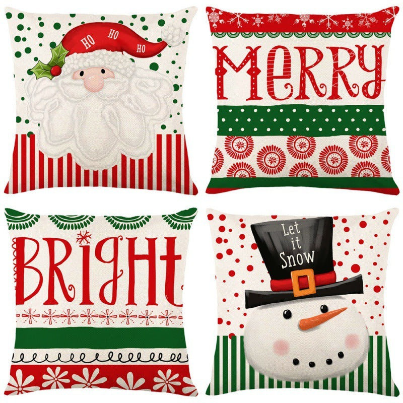 Home Christmas Decorative Printed Pillowcase