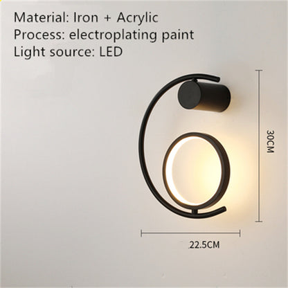 Lampe murale de conception créative de luxe légère minimaliste moderne