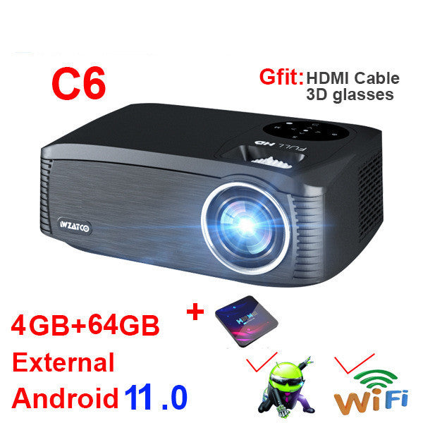 Nouveau Projecteur intelligent Android électronique en forme d'école HD 1080P 4K,