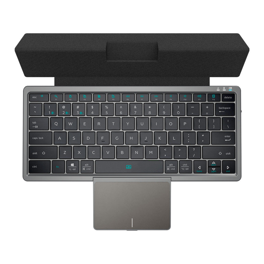 Portable Wireless Bluetooth Keyboard With Concealable Touchpad