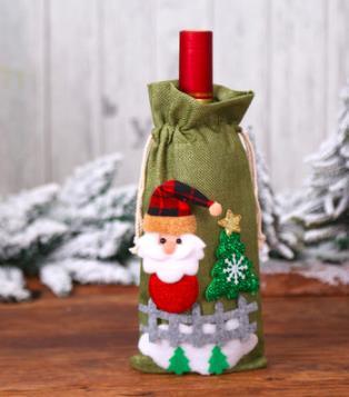 Wine Bottle Cover Merry Christmas Decorations