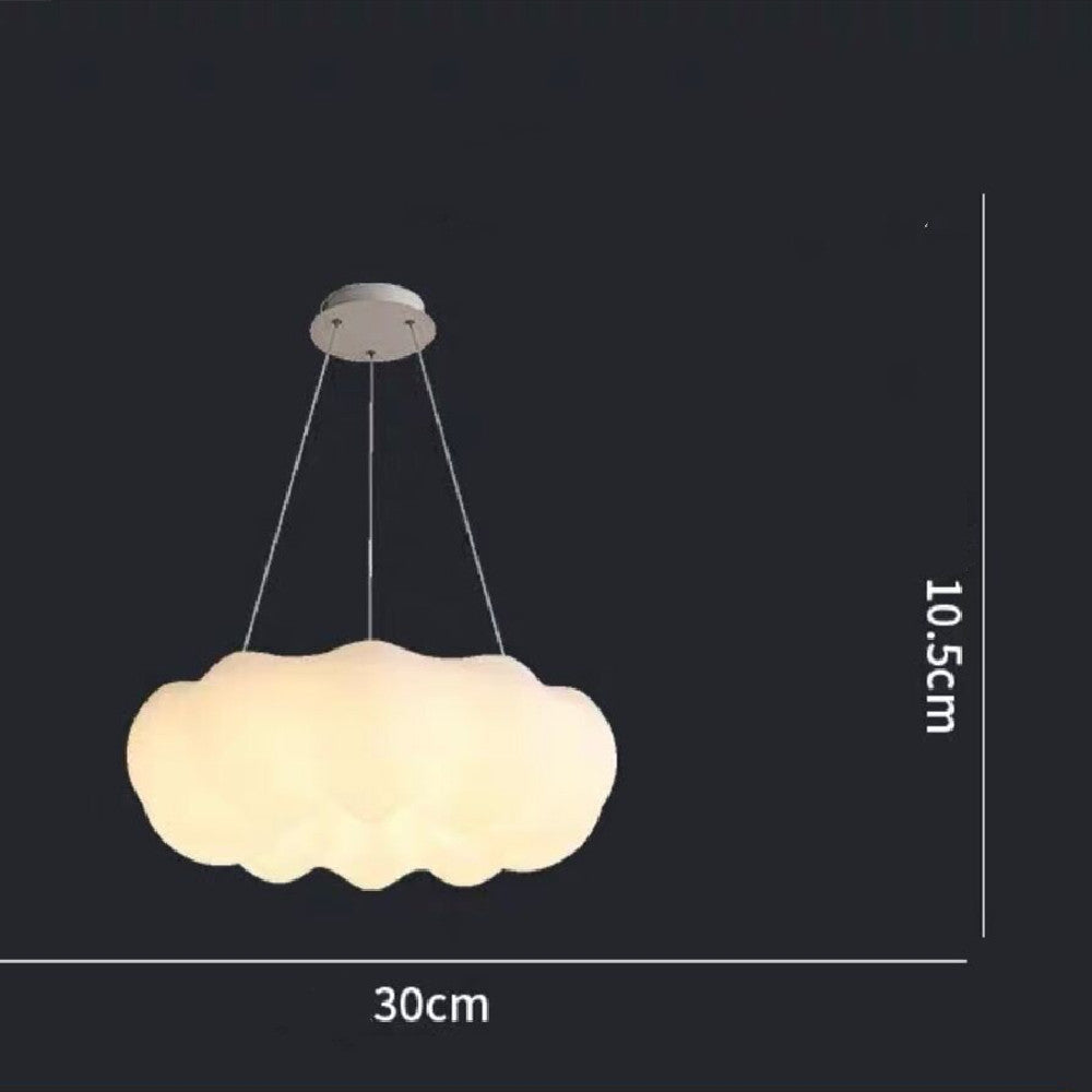 Lustre nordique moderne et simple en forme de petit nuage pour chambre à coucher