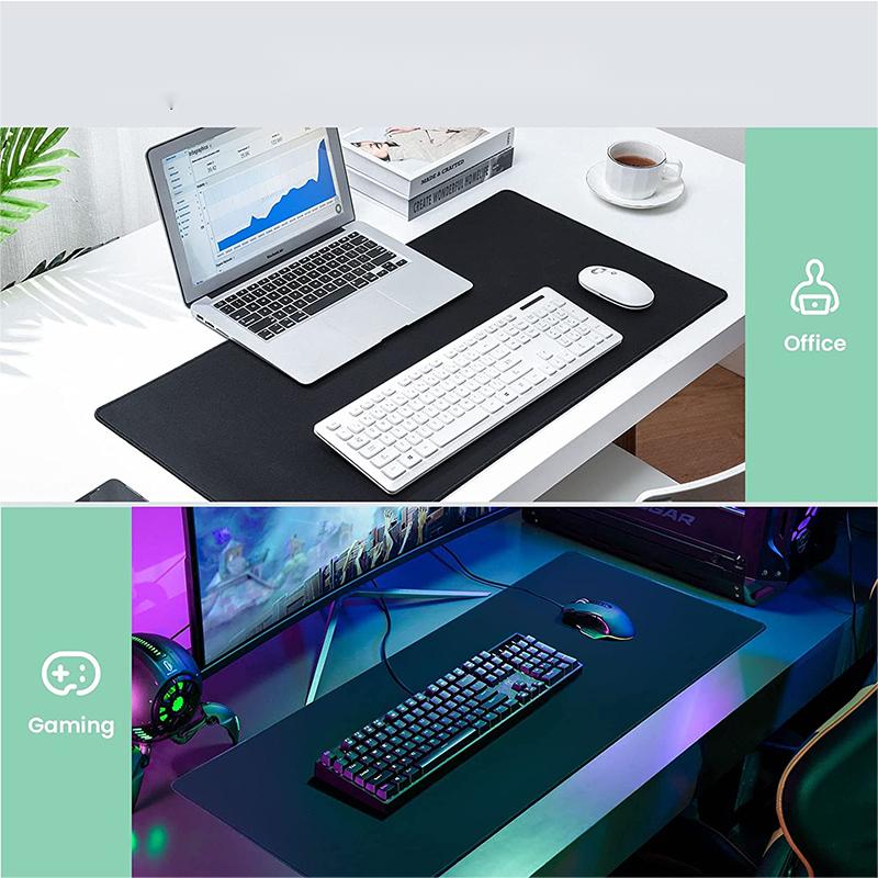 Tapis de bureau noir et blanc, grand tapis de souris de jeu