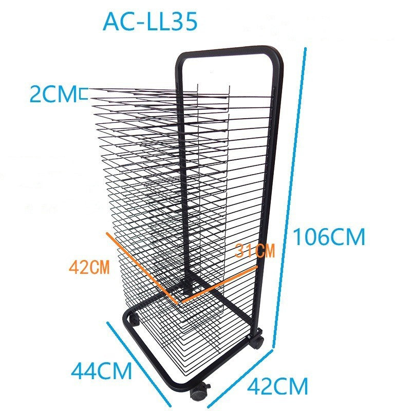 Single-sided Art Classroom Airing Easel Art Supplies Metal Easel