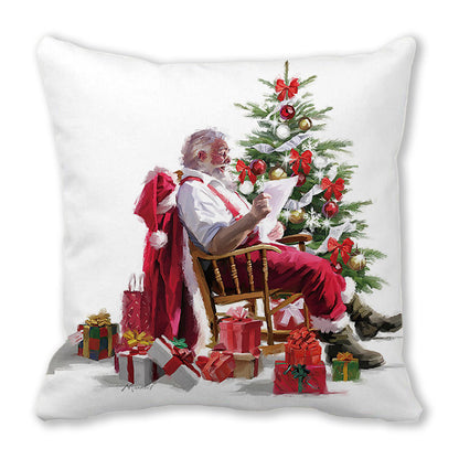 Merry Christmas Christmas Encryption Peach Skin Fabric Home Decoration Sofa Cushion Pillow ZT428