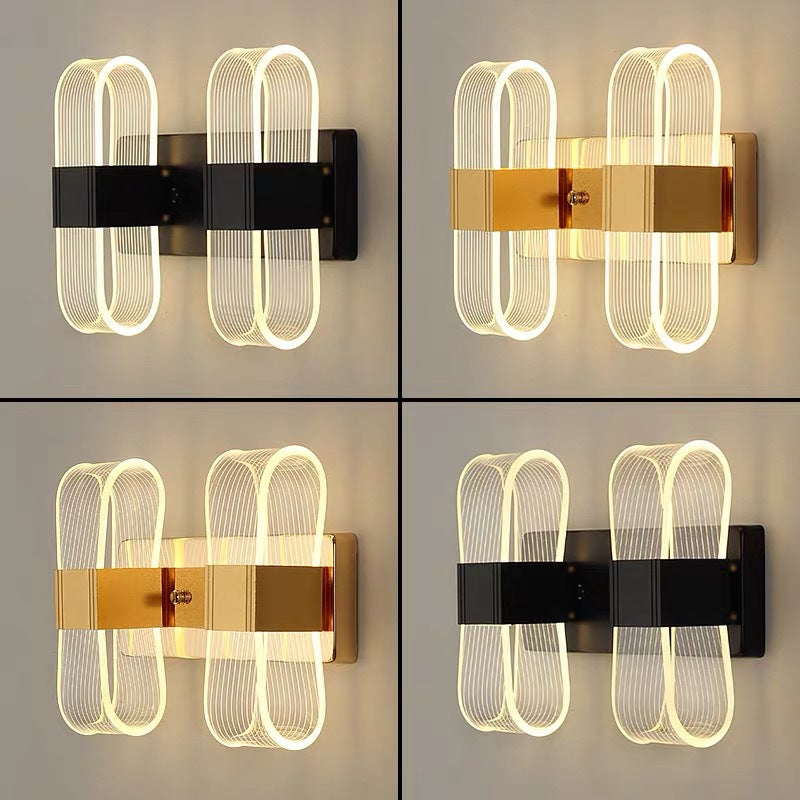 Accesorio de iluminación de lámpara de pared de estilo nórdico dorado