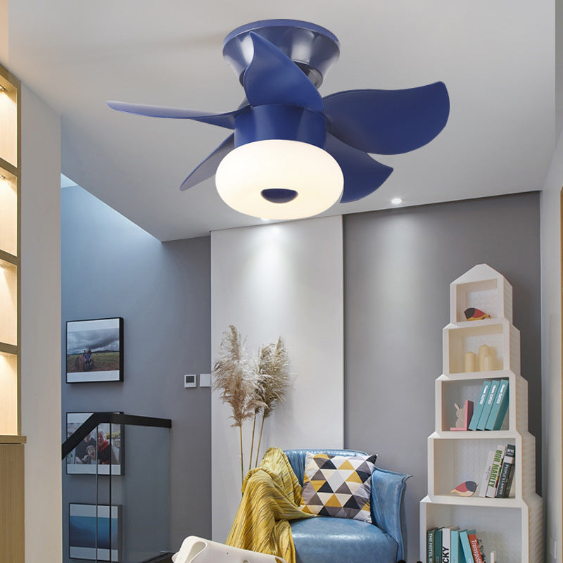 Intelligent Ceiling Fan Lamp In Children's Bedroom