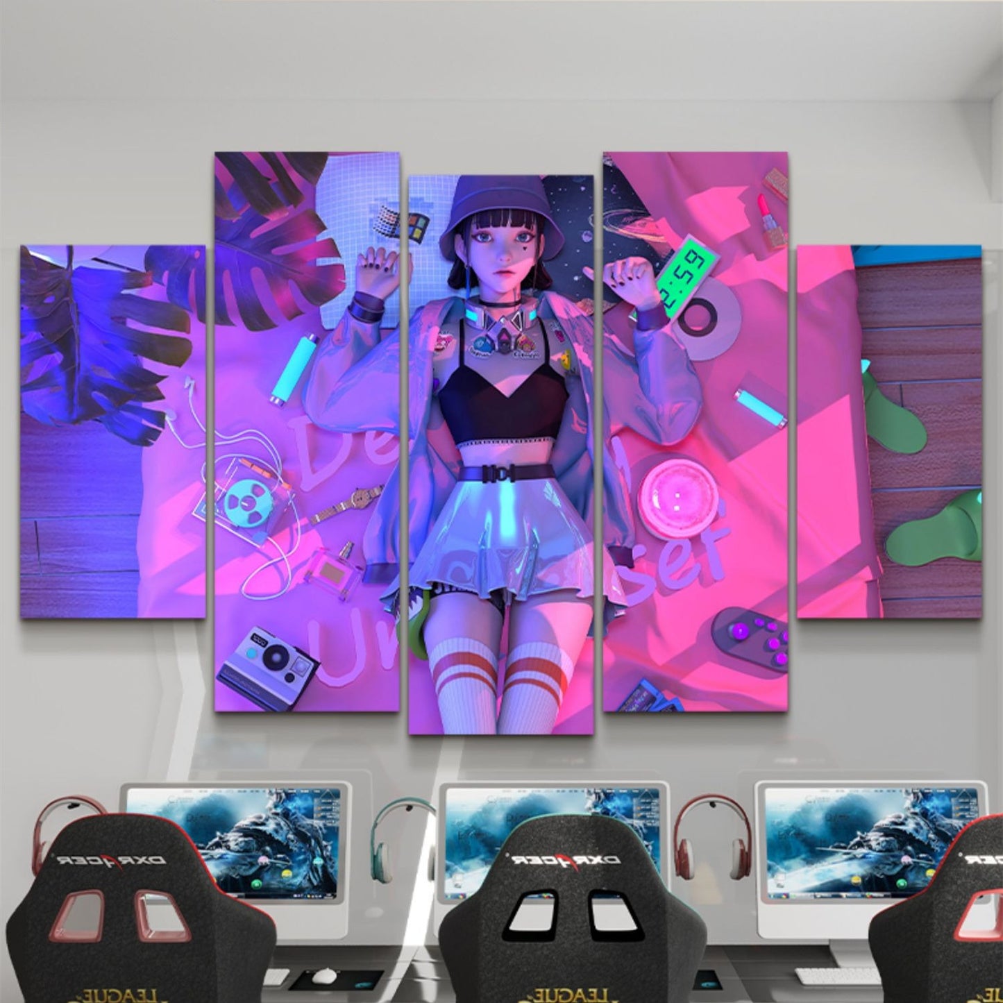 Room Decoration Painting Of E-sports Hotel Wall Decoration