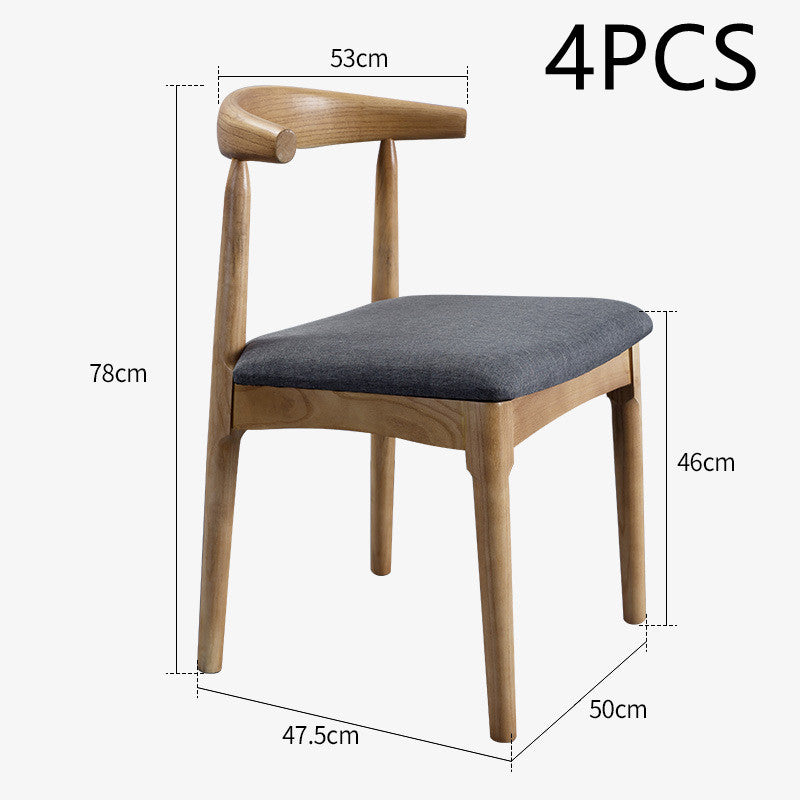 Table à manger et chaises simples en bois massif pour la maison