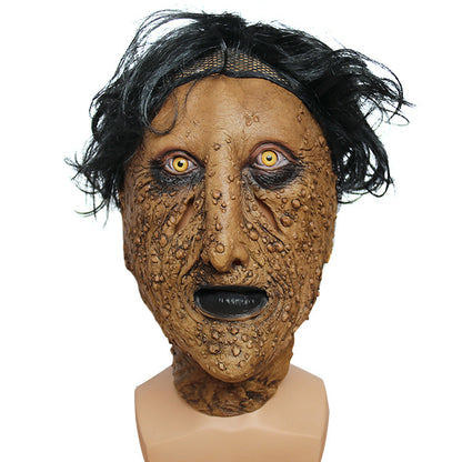 Latex Horror Face Halloween Mask With Black