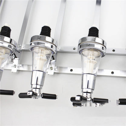 6-head Straight Row Wall Mounted Wine Pouring Rack