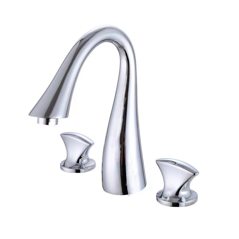 French Retro Three-hole Faucet Bathroom